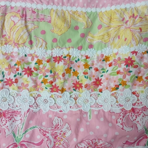 Lilly Pulitzer Fancie Nancie Multi Floral Tiered Mini Vintage Size 8 #29 - Picture 4 of 7